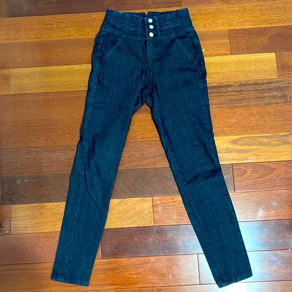 bebe navy blue jeans
